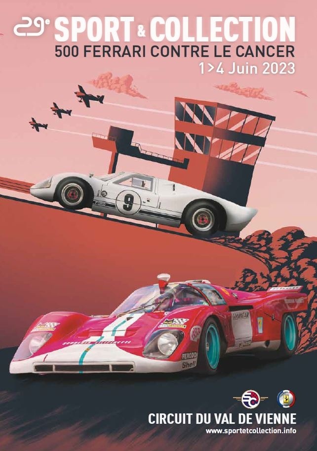 Affiche des "500 Ferrari contre le cancer"