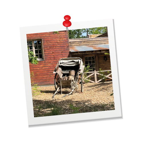 Charrette du Far-west dans le parc